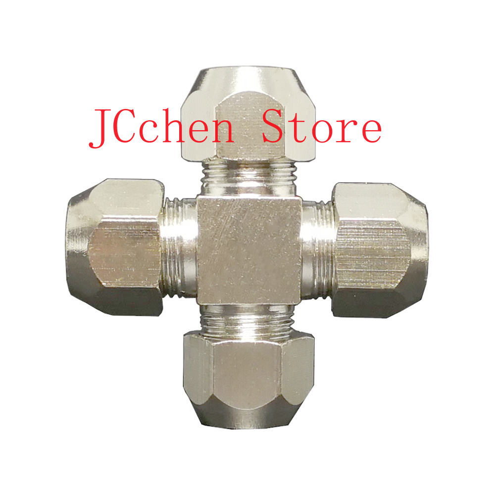 Fit 6/8/10/12mm OD Tube Corss  - Compression Fitting Brass 评论和价格