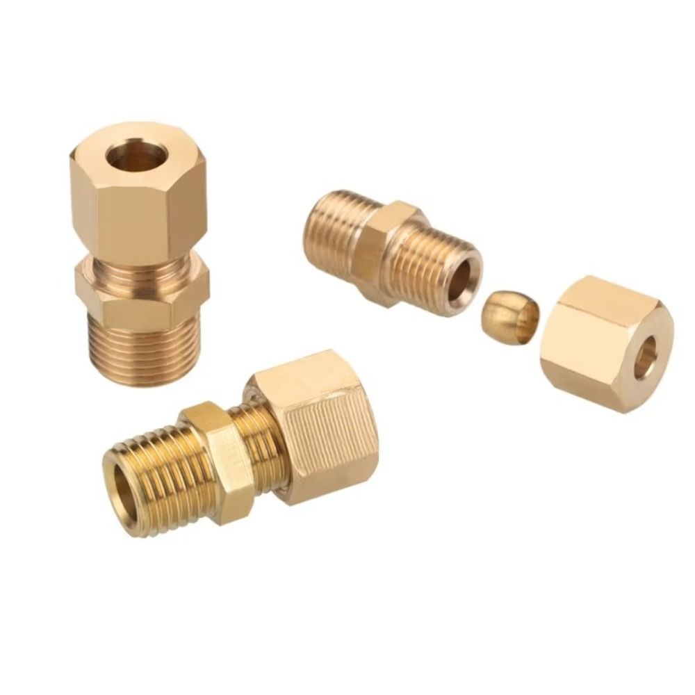 Connector Brass Brass Compress - Compression Fitting Brass 评论和价格