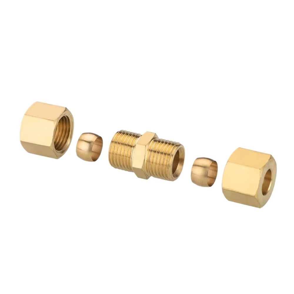 Connector Brass Brass Compress - Compression Fitting Brass 评论和价格