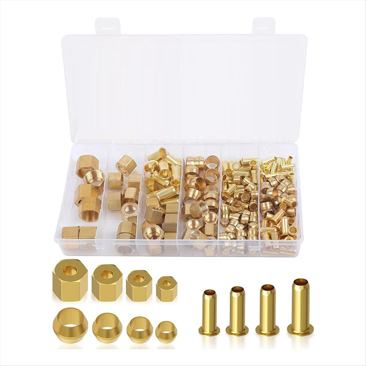 AT16 180PCS Compression Fittin - Compression Fitting Brass 评论和价格