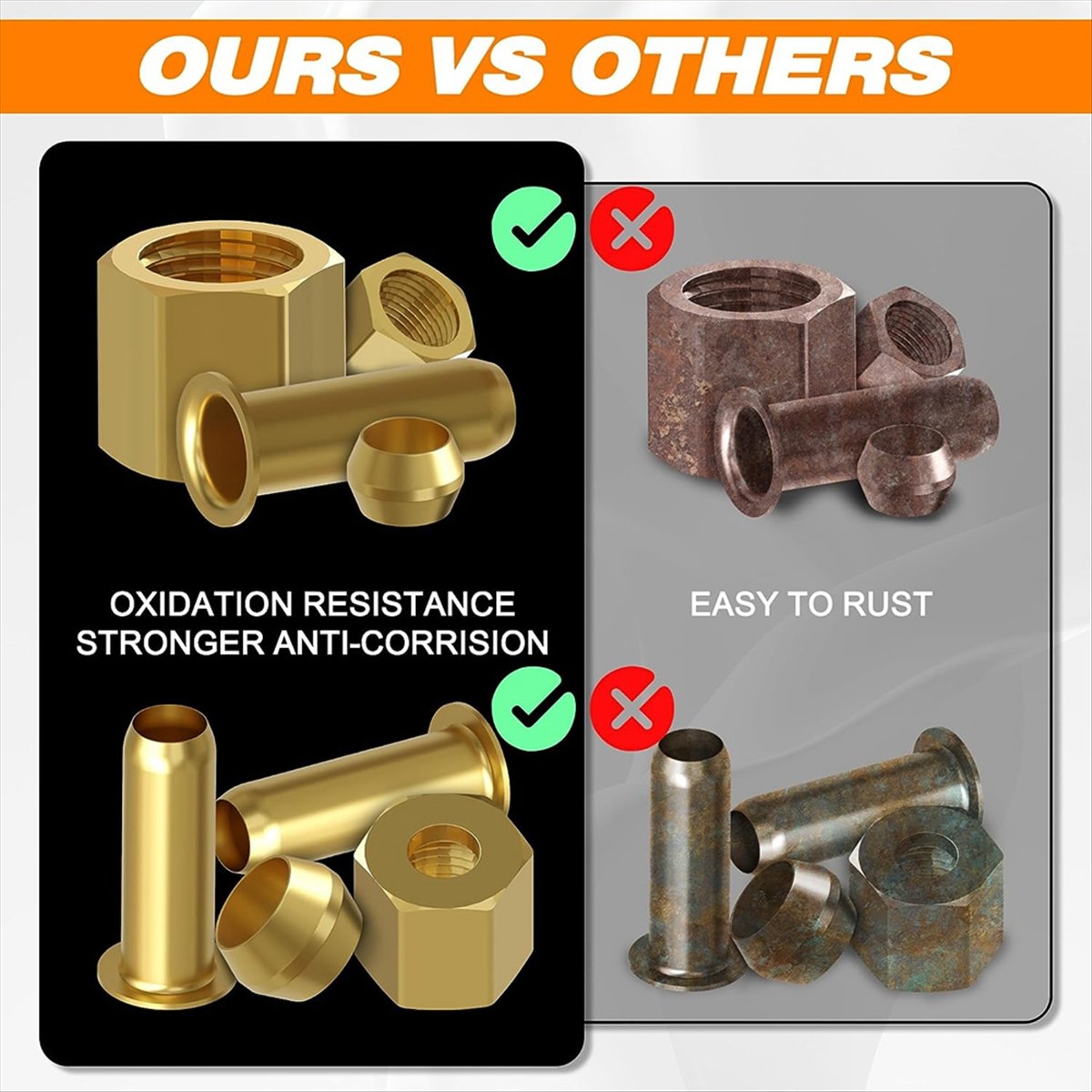 AT16 180PCS Compression Fittin - Compression Fitting Brass 评论和价格