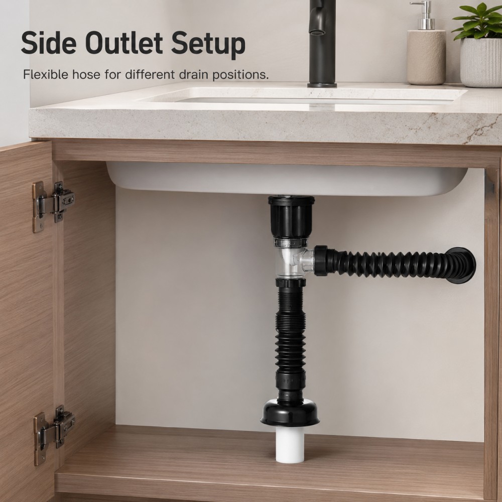 1-5pcs Bathroom Sink Drain Kit - Drain Pipe Clip 评论和价格