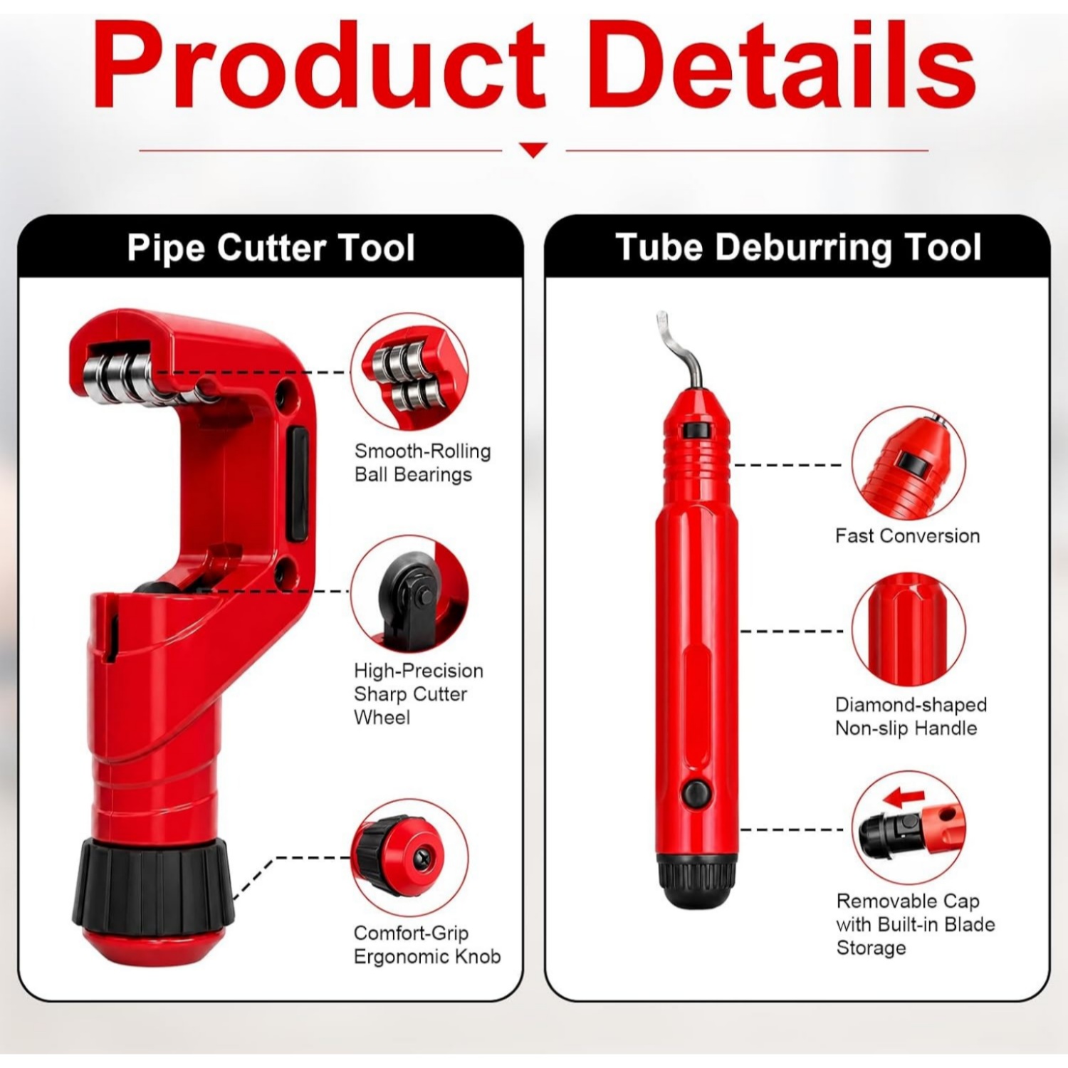 Heavy Duty 4PCS Pipe Tubing Cu - Pipe Cutter Ratchet 评论和价格