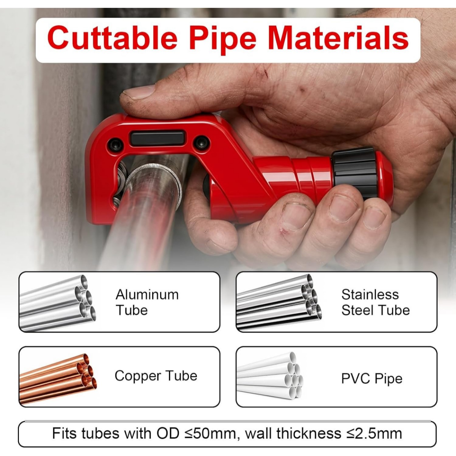 Heavy Duty 4PCS Pipe Tubing Cu - Pipe Cutter Ratchet 评论和价格