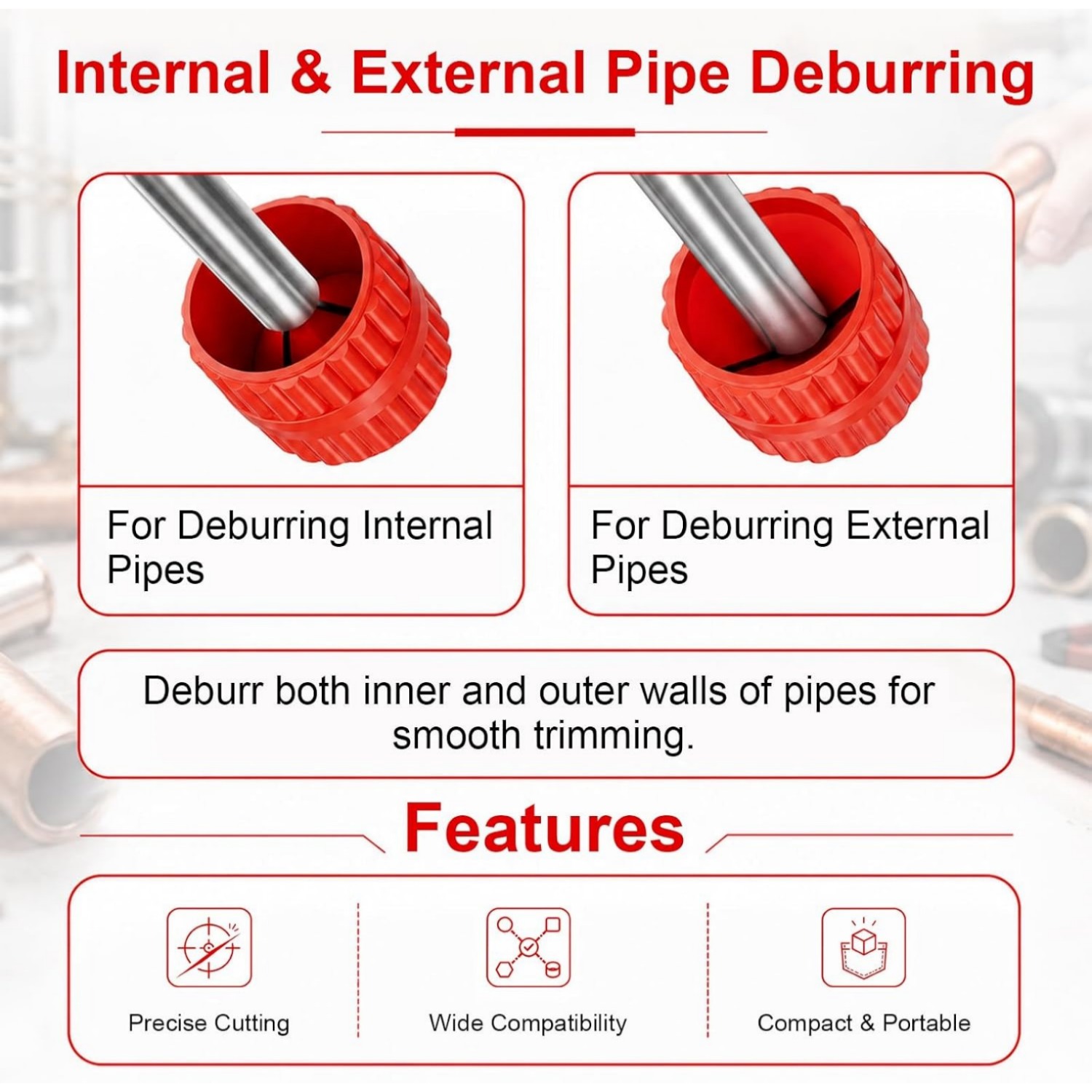 Heavy Duty 4PCS Pipe Tubing Cu - Pipe Cutter Ratchet 评论和价格