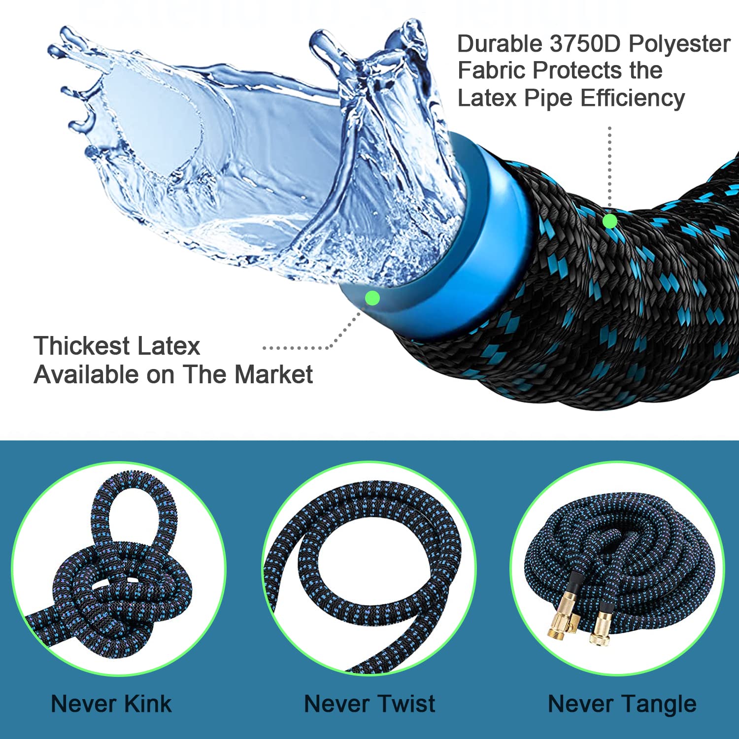 Expandable Garden Hose 75 ft W - Flexible Hose Braided 评论和价格