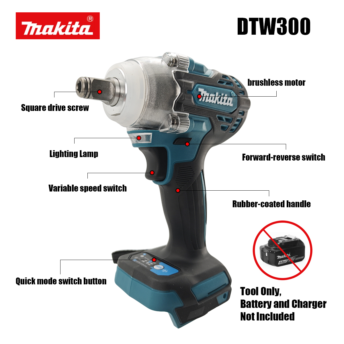 Makita DTW300 Brushless Cordle - Makita Drill Dtw300 评论和价格